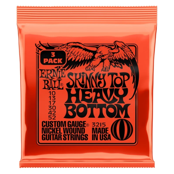 Ernie Ball 3215 3-pack Skinny Top Heavy Bottom